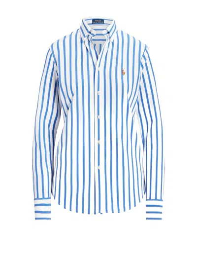 Polo Ralph Lauren Shirt In White/maidstone Blue