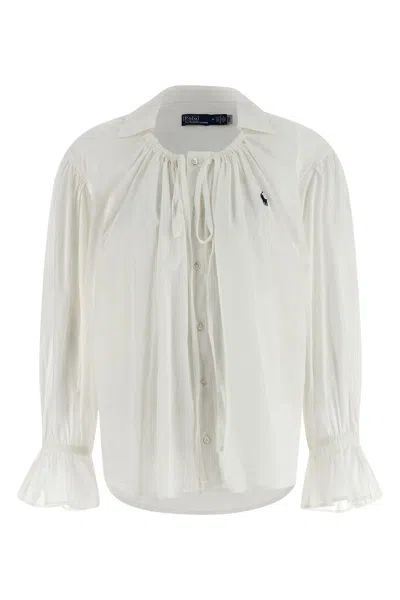 Polo Ralph Lauren Shirt With Drawstring Shirt And Blouse White
