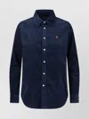 Polo Ralph Lauren Shirt With Long Sleeves And Collared Neckline In Blue