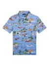 Polo Ralph Lauren Sky Blue Short-sleeved Shirt In Multi
