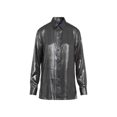 Polo Ralph Lauren Shirt With Structured Collar In Grey