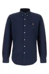Polo Ralph Lauren Oxford Shirt With Button-down Collar And Long Sleeves In Blue