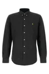 Polo Ralph Lauren Camicia In Oxford Nero Uomo