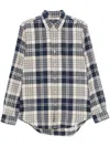 Polo Ralph Lauren Plaid-check Shirt In Bianco E Blu Navy