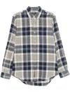 Polo Ralph Lauren Button-down Collar Logo-embroidered Checked Cotton Oxford Shirt In Bianco E Blu Navy