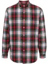 Polo Ralph Lauren Custom-fit Check Pattern Button-down Shirt In Bianco E Rosso