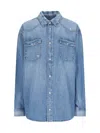 Polo Ralph Lauren Classic Collar Long Sleeve Denim Shirt In Blue