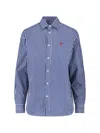 Polo Ralph Lauren Stripe Relaxed Fit Cotton Button-up Shirt In Blue