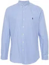 Polo Ralph Lauren Slim Fit Checked Stretch Poplin Shirt In Blue