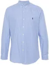 Polo Ralph Lauren Slim Fit Checked Stretch Poplin Shirt In Blue