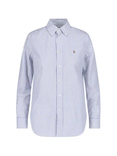 Polo Ralph Lauren Polo Pony-embroidered Shirt In Blue