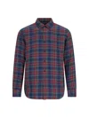 Polo Ralph Lauren Collared Cuffed Plaid Shirt In Blue