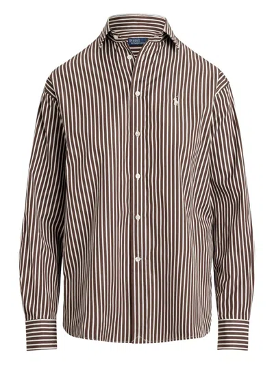 Polo Ralph Lauren Shirts In Brown