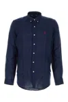 Polo Ralph Lauren Stretch Cotton Shirt In Gold