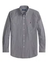 Polo Ralph Lauren Striped Pattern Button-down Collar Long Sleeves In Gray