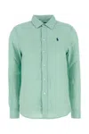 Polo Ralph Lauren Mint Green Linen Shirt In Green