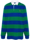 Polo Ralph Lauren Rugby Stripes Polo Shirt In Green