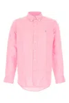 Polo Ralph Lauren Linen Shirt Custom Fit Collar Sleeves In Pink