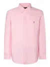 Polo Ralph Lauren Custom Fit Stretch Poplin Shirt Man Shirt Pink Size Xxl Cotton, Elastane In Pink