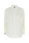 Polo Ralph Lauren White Linen Oversize Shirt In White