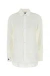 Polo Ralph Lauren White Linen Oversize Shirt In White
