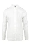 Polo Ralph Lauren Embroidered-logo Cotton Shirt In White