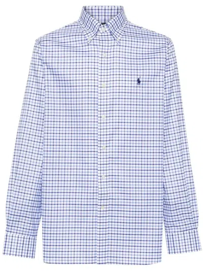 Polo Ralph Lauren Polo Pony-embroidered Shirt In White/blue White