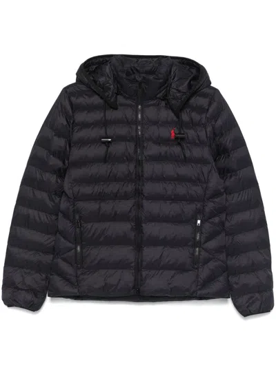 Polo Ralph Lauren Quilted Lightweight Jacket With Hood In Black
