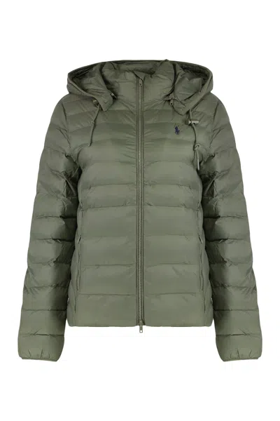 Polo Ralph Lauren Short Jacket With Hood In Green