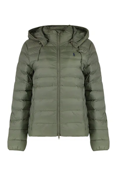 Polo Ralph Lauren Short Jacket With Hood In Green