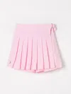 Polo Ralph Lauren Pleated Cotton Oxford Faux-wrap Skort In Pink