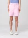 Polo Ralph Lauren Cotton Bermuda Shorts Featuring Belt Loops In Pink