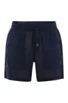 Polo Ralph Lauren Short Prepster Linen Polo 15.2 Cm In Blue