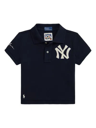 Polo Ralph Lauren Kids' Short-sleeve Appliqué Polo Shirt In Black