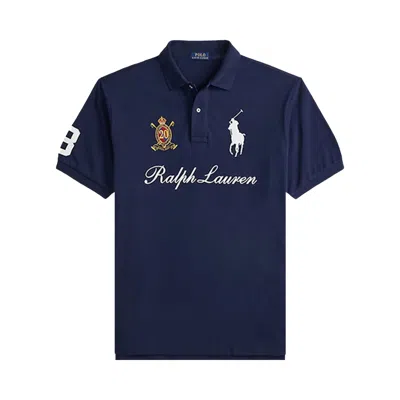 Pre-owned Polo Ralph Lauren Short-sleeve Basic Mesh Big Pony And Crest Polo 'cruise Navy' | Blue | Men's Size