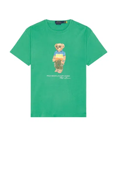 Polo Ralph Lauren Short Sleeve Beach Bear T-shirt In Green