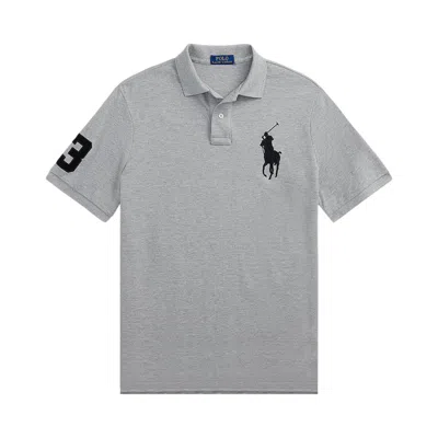 Pre-owned Polo Ralph Lauren Short-sleeve Big Pony Mesh Polo 'andover Heather' | Tan | Men's Size L In Brown
