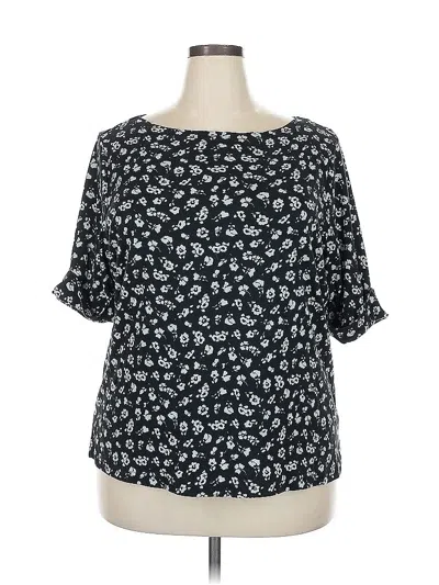 Pre-owned Polo Ralph Lauren Short Sleeve Blouse In Black