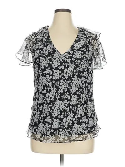 Pre-owned Polo Ralph Lauren Short Sleeve Blouse In Black