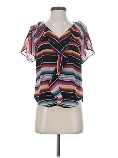 Pre-owned Polo Ralph Lauren Short Sleeve Blouse In Black