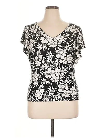 Pre-owned Polo Ralph Lauren Short Sleeve Blouse In Black