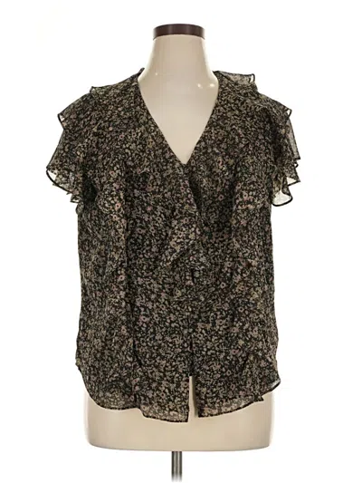 Pre-owned Polo Ralph Lauren Short Sleeve Blouse In Black