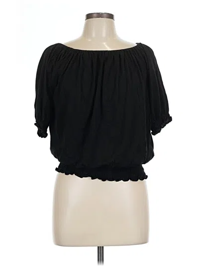 Pre-owned Polo Ralph Lauren Short Sleeve Blouse In Black