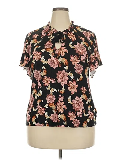 Pre-owned Polo Ralph Lauren Short Sleeve Blouse In Black