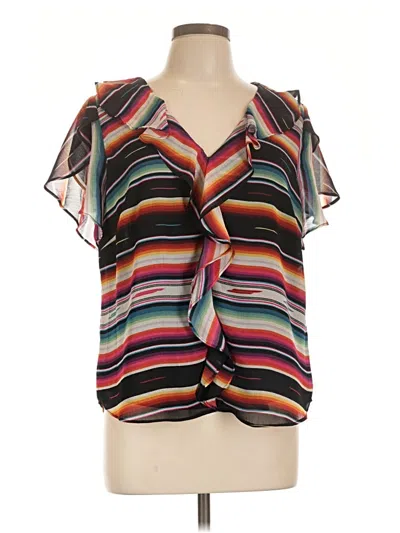 Pre-owned Polo Ralph Lauren Short Sleeve Blouse In Black