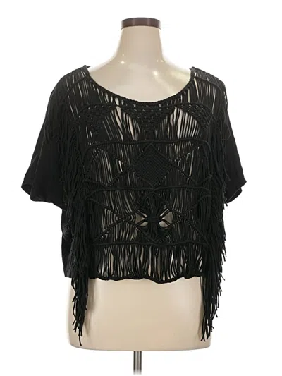 Pre-owned Polo Ralph Lauren Short Sleeve Blouse In Black
