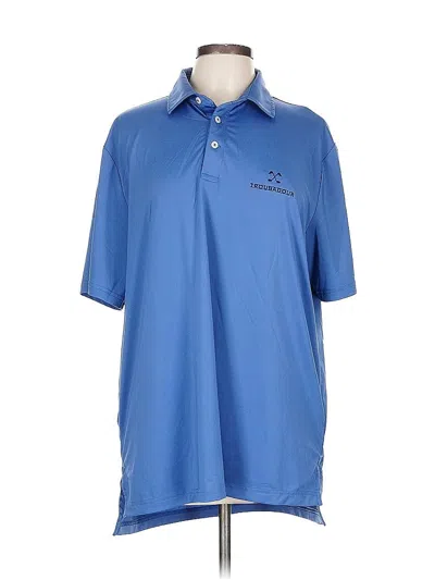 Pre-owned Polo Ralph Lauren Short Sleeve Blouse In Blue