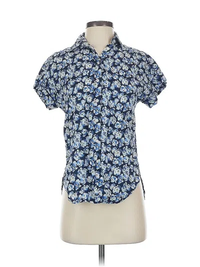 Pre-owned Polo Ralph Lauren Short Sleeve Blouse In Blue