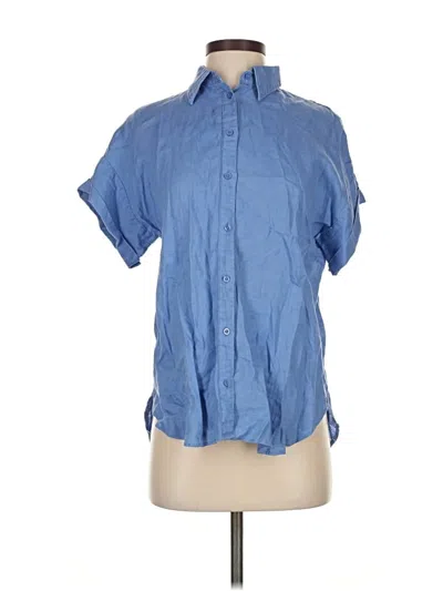 Pre-owned Polo Ralph Lauren Short Sleeve Blouse In Blue