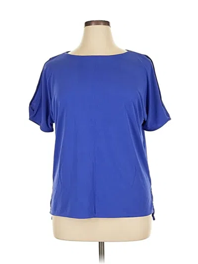 Pre-owned Polo Ralph Lauren Short Sleeve Blouse In Blue